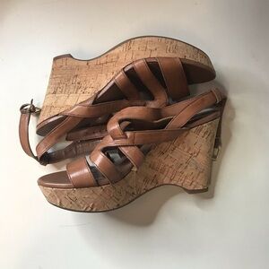Franco Sarto Brown Heels Size 7